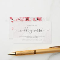 Watercolor Floral Cherry Blossom Wedding Website
