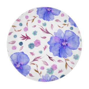 Watercolor Floral Chopping Board – Artistic Gift