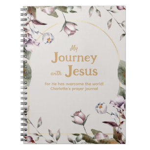 Watercolor floral Christian prayer journal