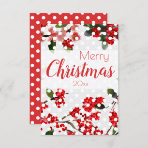 watercolor floral Christmas Card