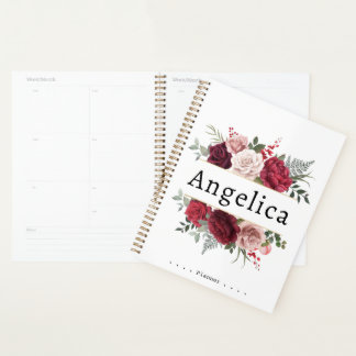Watercolor Floral Custom Name Planner
