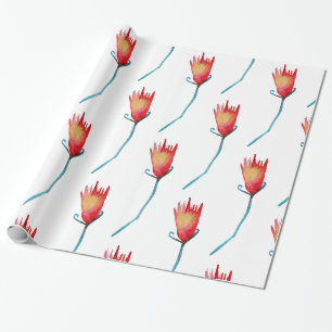Watercolor Floral Custom Wrapping Paper