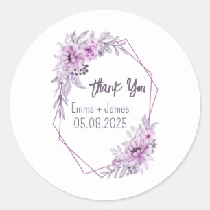 Watercolor Floral Customisable Text Sticker