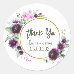 Watercolor Floral Customisable Text Sticker