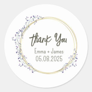 Watercolor Floral Customisable Text Sticker
