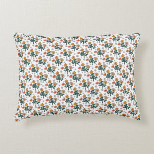 Watercolor floral decorative cushion