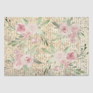 watercolor floral decorative tissue paper