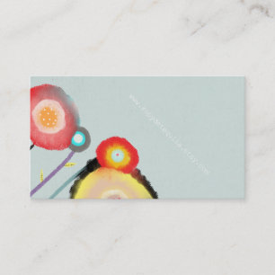 Watercolor Floral Designer Business Card