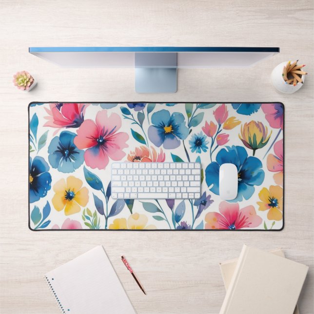 Watercolor Floral Desk Mat (Office 1)