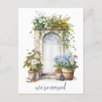 Watercolor Floral Door We Moved New Home Moving