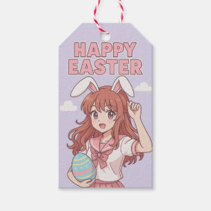 Watercolor Floral Easter Bunny Gift Tags