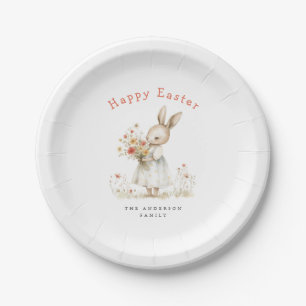 Watercolor Floral Easter Paper Plate