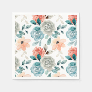 Watercolor Floral Elegant Wedding Napkin