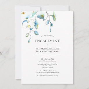 Watercolor Floral Engagement Party Invitations