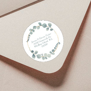 Watercolor Floral Envelope Address Seal