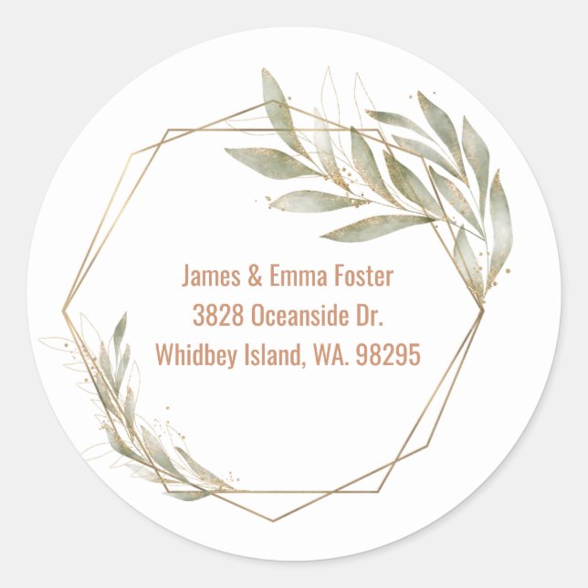 Watercolor Floral Envelope Address Seal (Front)