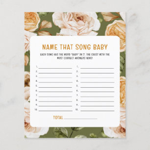 Watercolor Floral Fall Name That Song Game