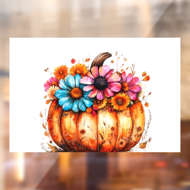 Watercolor Floral Fall Pumpkin (Sheet 2)