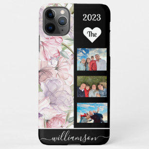 Watercolor Floral ♥ Family Photo Collage ♥ iPhone 11Pro Max Case
