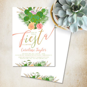 Watercolor Floral Fiesta Baby Shower Invitation