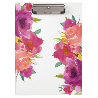Watercolor Floral Florist Business Clipboard
