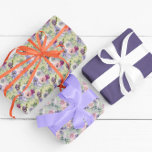 Watercolor Floral Flower Pattern Lavender Plum  Wrapping Paper Sheet<br><div class="desc">This design may be personalised by choosing the Edit Design option. You may also transfer onto other items. Contact me at colorflowcreations@gmail.com or use the chat option at the top of the page if you wish to have this design on another product or need assistance. See more of my designs...</div>
