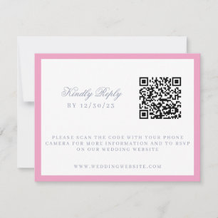 Watercolor Floral Garden Party Crest Wedding RSVP Card