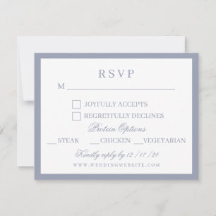 Watercolor Floral Garden Party Crest Wedding RSVP Card
