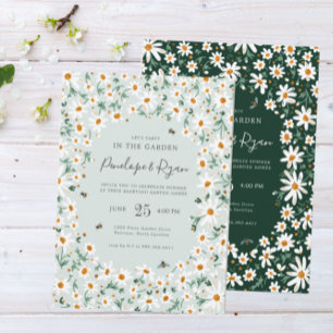 Watercolor Floral Garden Summer Soirée Party Invitation