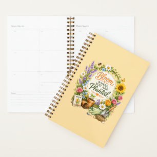 Watercolor Floral Gardening Inspirational Design Planner