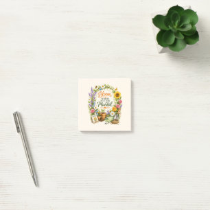 Watercolor Floral Gardening Inspirational Design Post-it Notes