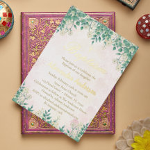 Watercolor Floral Greenery Baptism for Girls