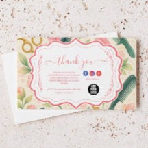 Watercolor Floral Hair Stylist Business