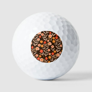Watercolor Floral: Hand Drawn Texture Golf Balls