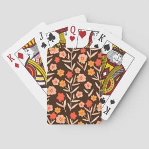 Watercolor Floral: Hand Drawn Texture Playing Cards