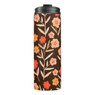 Watercolor Floral: Hand Drawn Texture Thermal Tumbler