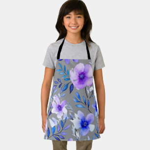 Watercolor Floral Harmony – Seamless Botanical Pat Apron
