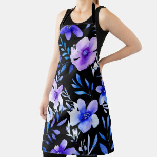 Watercolor Floral Harmony – Seamless Botanical Pat Apron