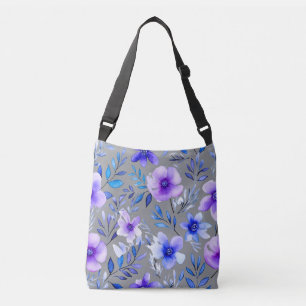 Watercolor Floral Harmony – Seamless Botanical Pat Crossbody Bag