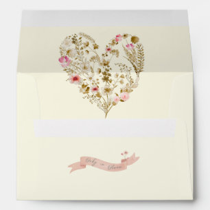 Watercolor Floral Heart Baby In Bloom Baby Shower Envelope