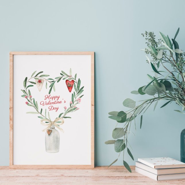 Watercolor Floral Heart Valentine Poster (Creator Uploaded)