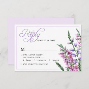 Watercolor Floral Heather Wedding RSVP