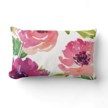 Watercolor Floral in Pink and Purple