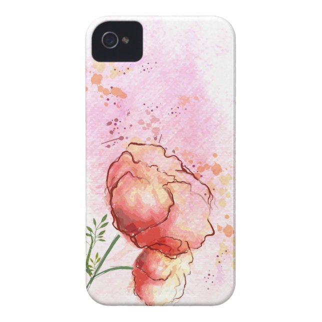 Watercolor Floral iPhone 4s Case (Back)