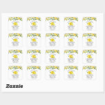 Watercolor Floral Lemons Limoncello Wedding Small Square Sticker<br><div class="desc">Elegant Watercolor Yellow Floral Greenery Lemons Homemade Limoncello Wedding Thank You Small Stickers</div>