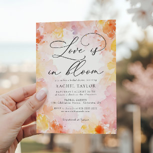 Watercolor Floral Love in Bloom Bridal Shower Invitation