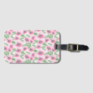 Watercolor Floral Luggage Tag