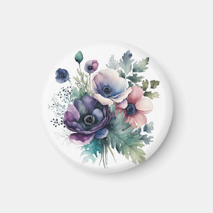 Watercolor floral magnet