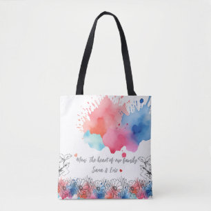 Watercolor Floral Modern Gift for Mum with Quote Tote Bag