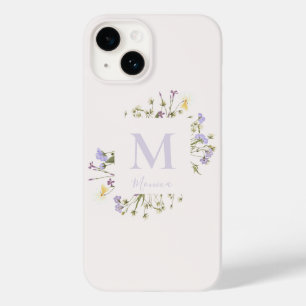 watercolor floral monogram  Case-Mate iPhone 14 case